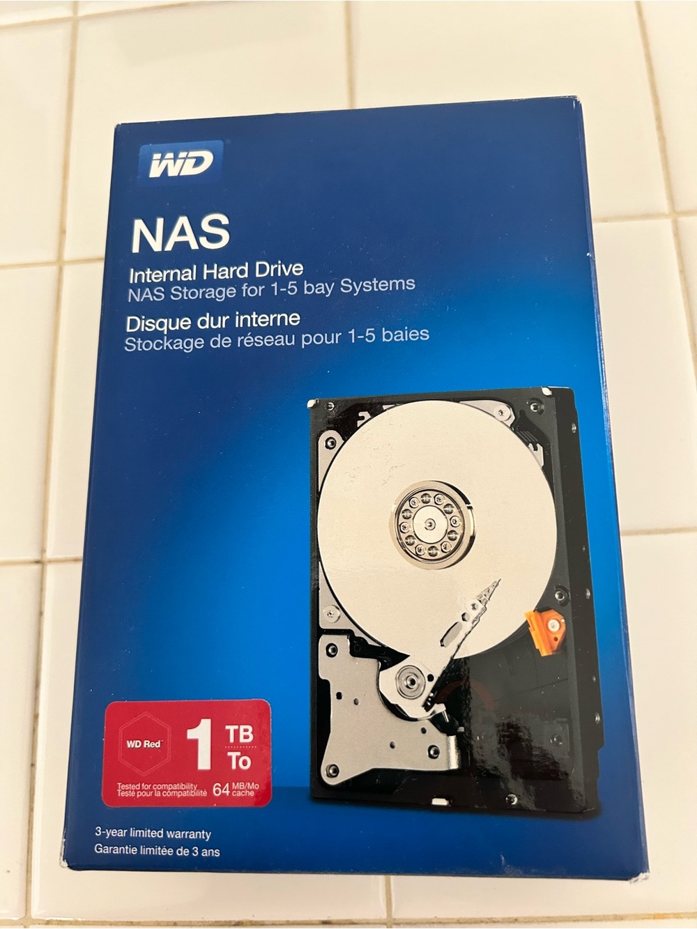 WD NAS Internal Hard Drive 1TB - Blue Packaging